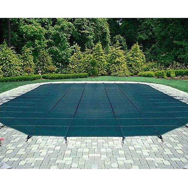 Ultralight Solid 16' x 40' Rectangle Safety Cover with Center Mesh ...