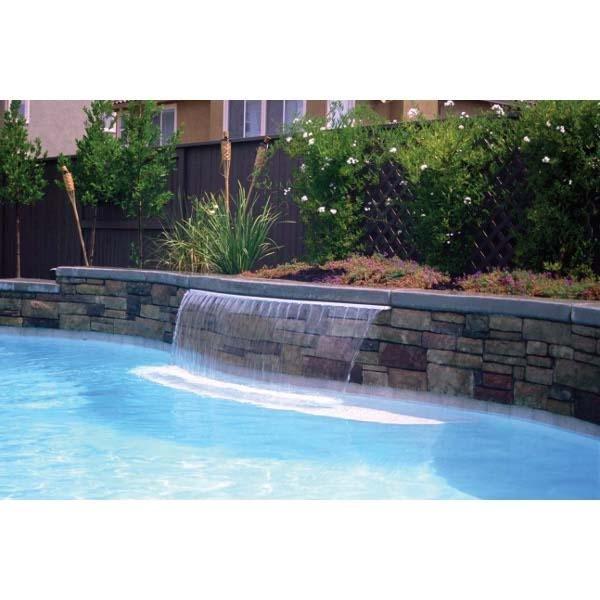 Jandy  Sheer Descent 8 Waterfall with 6in Extended Light Gray Lip  Back Feed