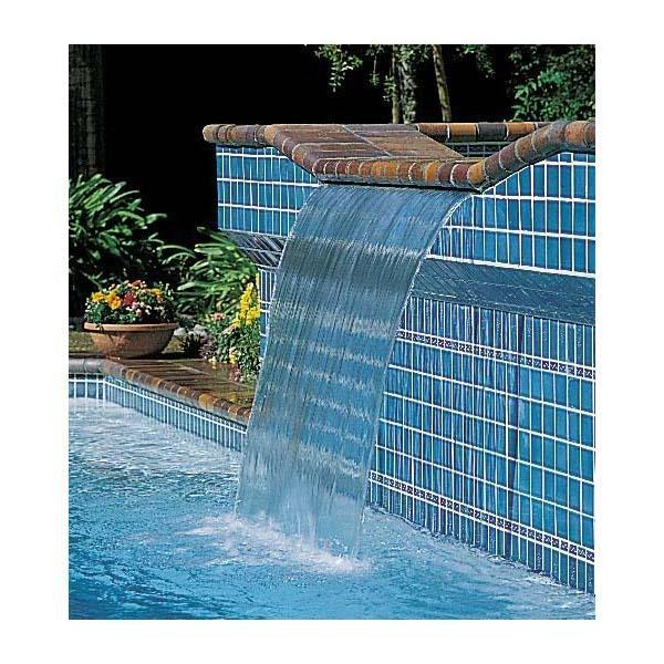 Jandy Sheer Descent 3' Waterfall with 12in. Super Radius Light Gray Lip ...