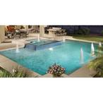 A&A Manufacturing  Splash Down Single Stage 22in Water Jet Fountain for Concrete Pools Gray