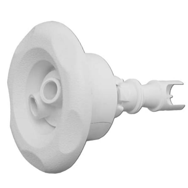Waterway  Mini-Storm II Twin Eyeball Snap-In Spa Jet Internals with Five-Scallop Escutcheon White