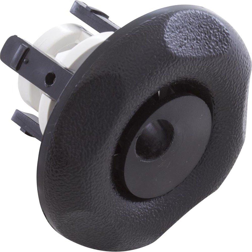 Waterway  Mini Whirly Snap-In Spa Jet Eyeball Internals with Five-Scallop Textured Escutcheon Black