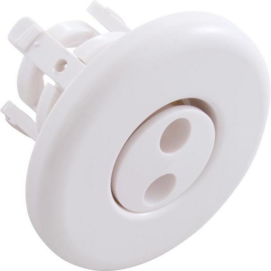 Waterway  Mini Pulsator Snap-In Spa Jet Eyeball Internals with Smooth Escutcheon Assembly White