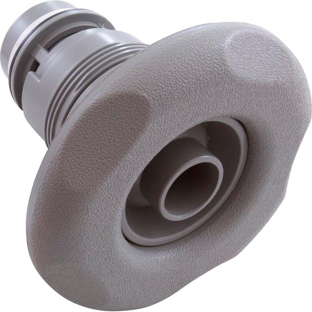 Poly Adjustable Spa Jet Eyeball Internals with Five-Scallop Escutcheon, Gray