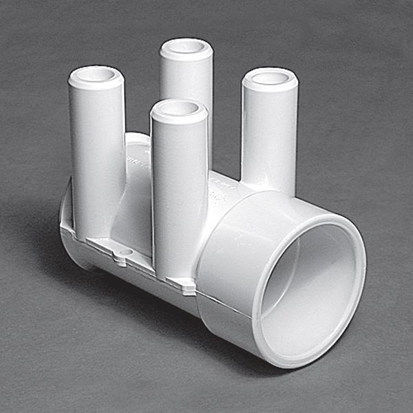 Spa Manifold 1-1/2in. S x Dead-End x (4) 3/4in. SB