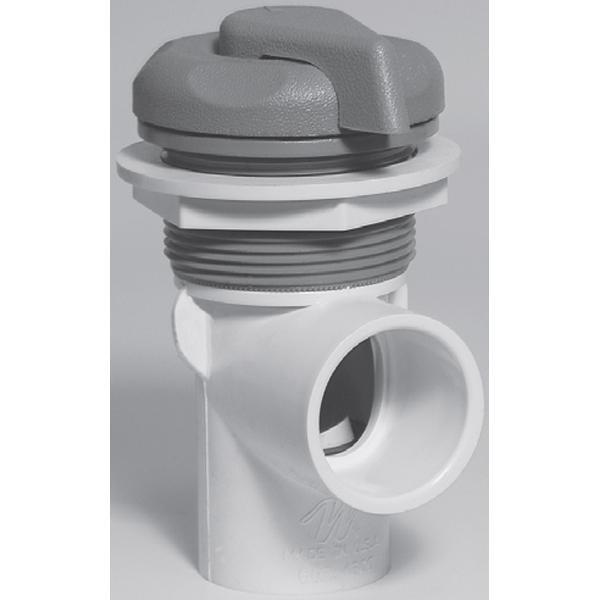 1in. Top Access Diverter Valve Single Port Five Scallop Textured. Assembly