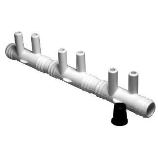 Waterway  6 Port 3/8in SB x 2 3/4in Barbed Manifold Cut-Off Assembly
