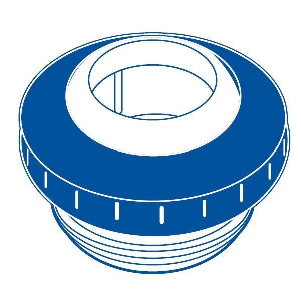 Paramount  1-1/2in Threaded Return with 1in Opening Blue