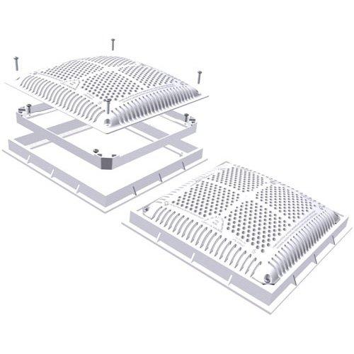 Hayward  Square 12in x 12in High Flow Drain Cover Inner Frame and Outer Frame (2 pack)