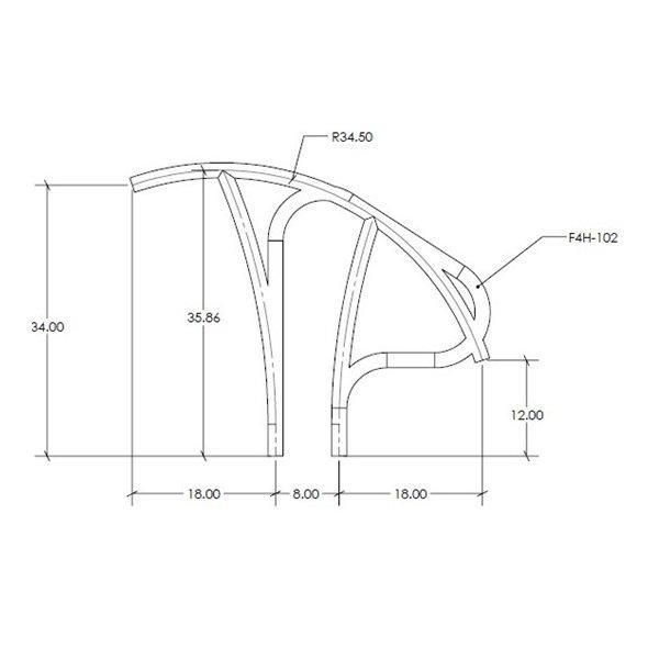 SR Smith Artisan Hand Rail (Single), Stainless Steel 1.90 x .065 -  ART-1001S