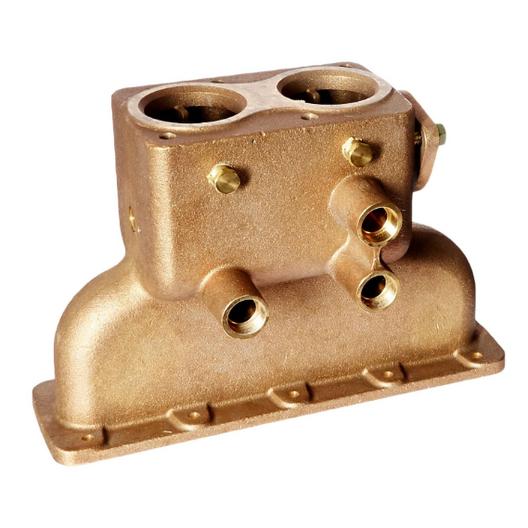 Jandy  2 Inlet/Outlet Header Assembly Bronze for Legacy 125