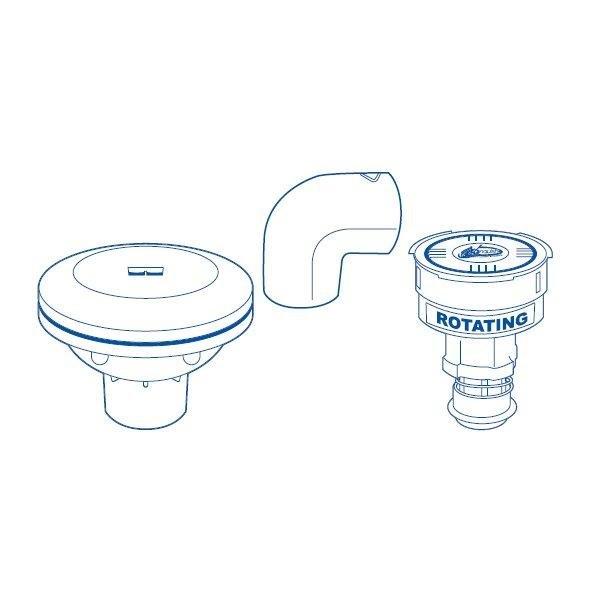 Vanquish In-Floor Circulation and Cleaning System Single Head Kit, Blue