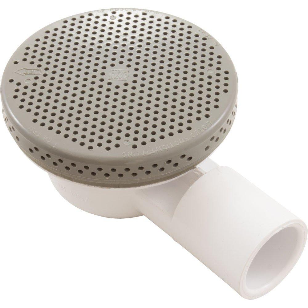 LoPro Spa Floor Drain, 90 degree Ell, 3/4" S Floor Drain, Grey