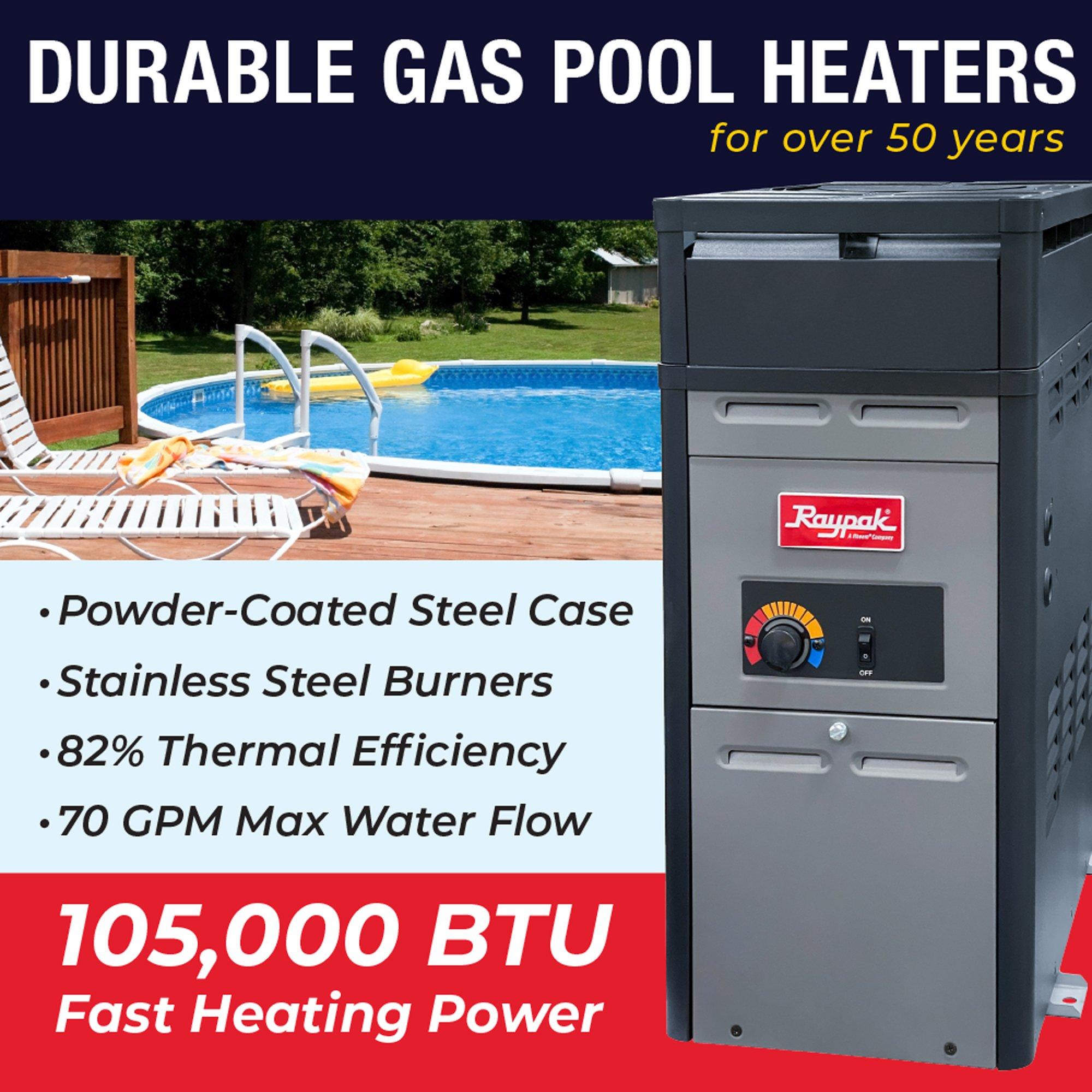 014781 - 106A Propane Gas Pool Heater 105K BTU for 0-1999ft Elevation