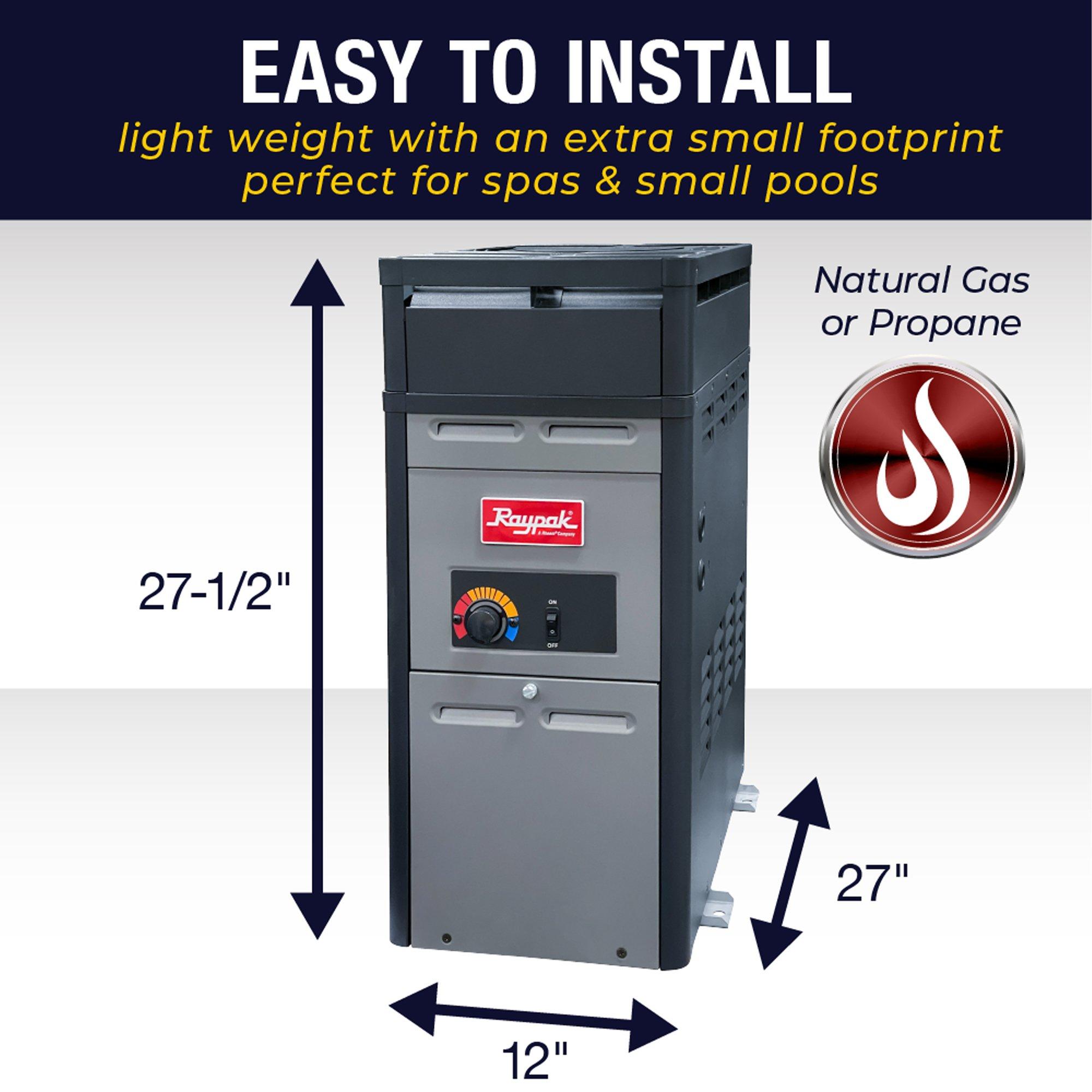 014781 - 106A Propane Gas Pool Heater 105K BTU for 0-1999ft Elevation