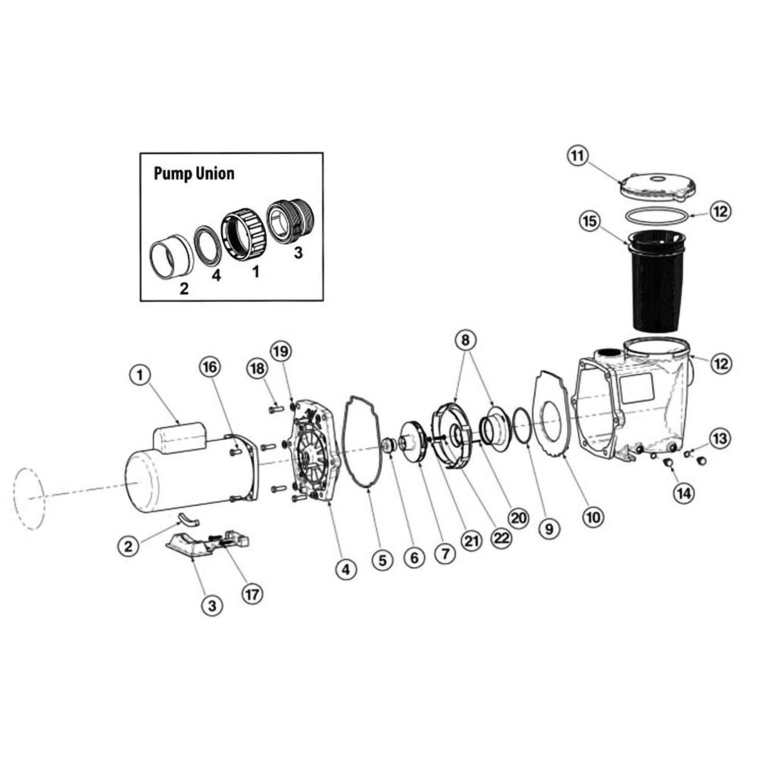 Waterway SMF Pool Pump Parts