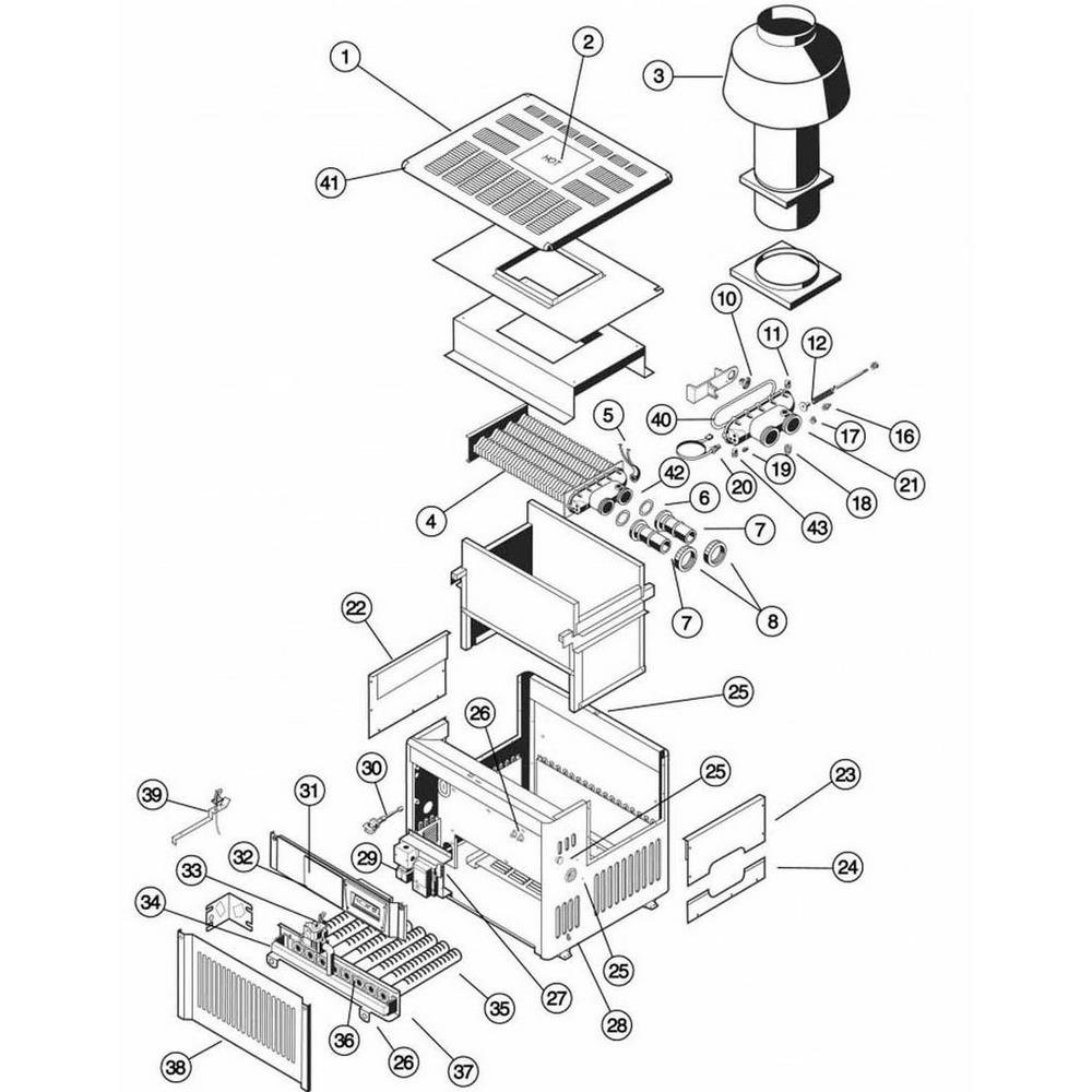 Hayward Heater H-Series ED2: Electronic Part Schematic