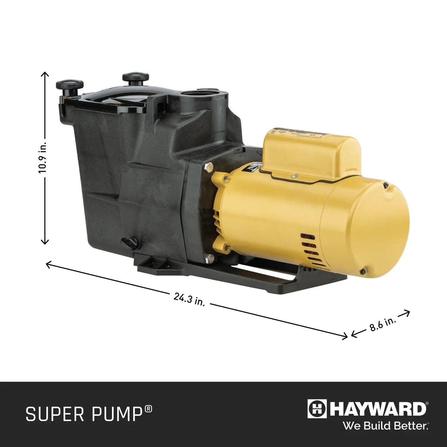 Hayward W3SP2605X7 Super Pump Single Speed 3/4HP Pool Pump, 115/230V
