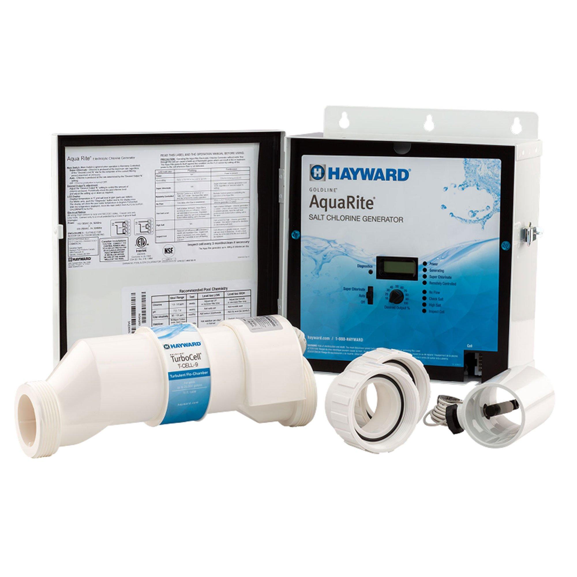 Hayward W3AQR9 AquaRite Complete Salt System for Pools up to 25,000 ...