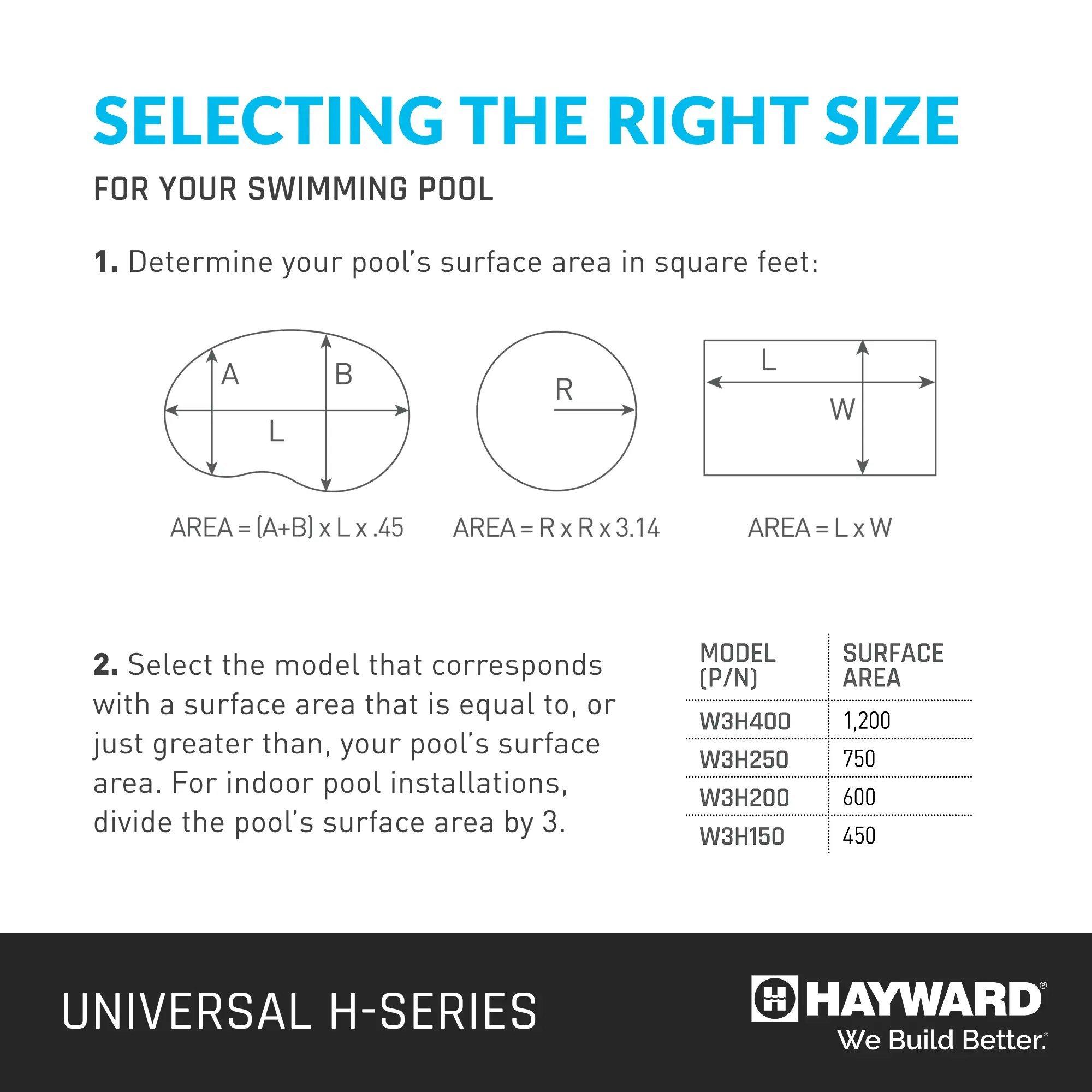 Hayward  W3H200FDP Universal H-Series Low NOx 200K BTU Propane Gas Pool  Spa Heater