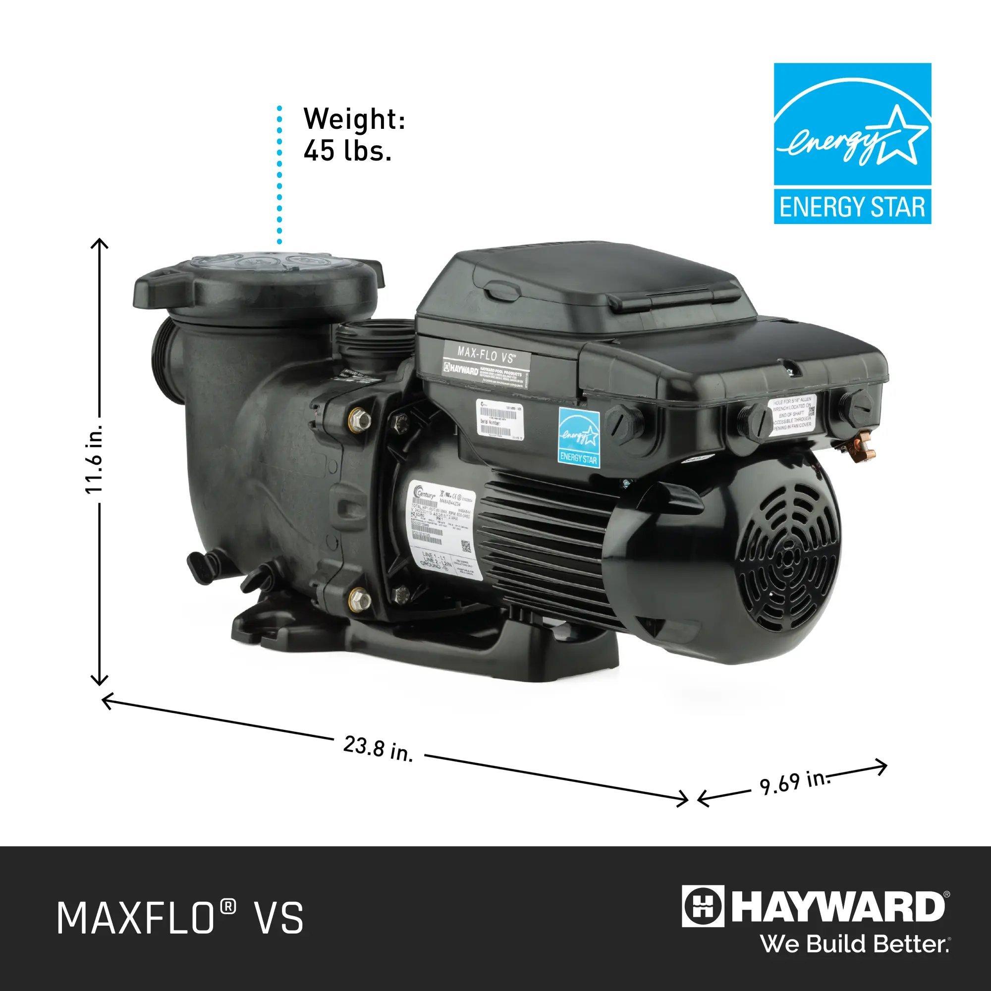 Hayward  W3SP2303VSP Max-Flo VS Variable Speed Pool Pump 1.65 THP 230V