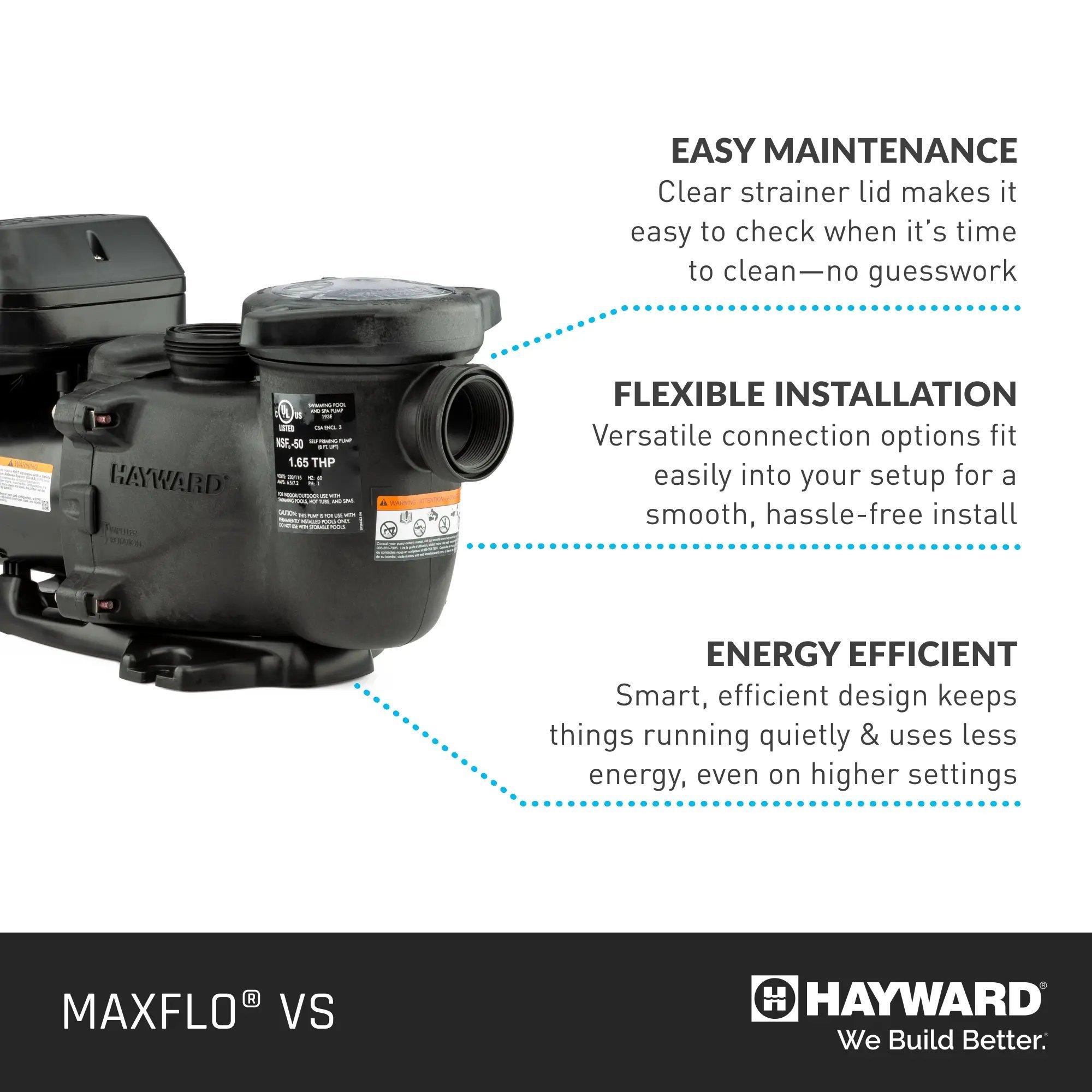 Hayward  W3SP2303VSP Max-Flo VS Variable Speed Pool Pump 1.65 THP 230V