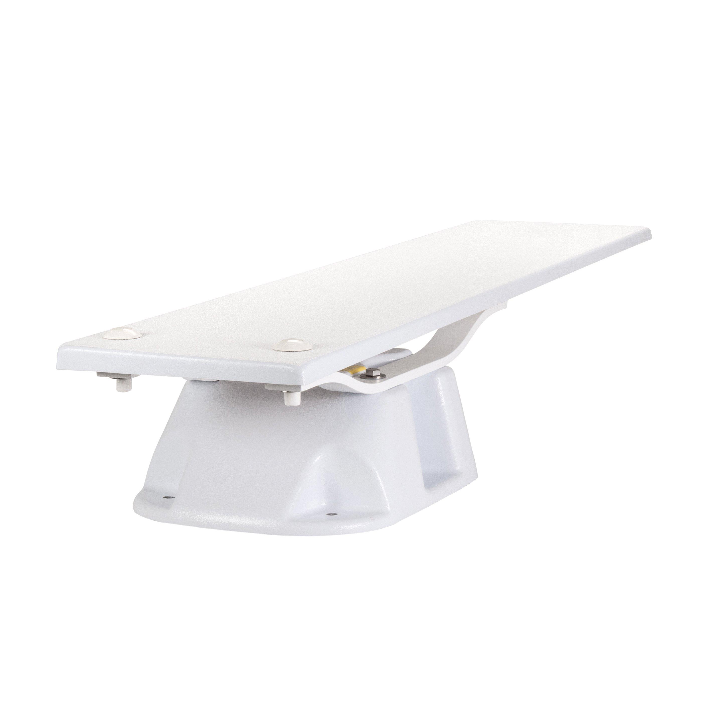 6' Frontier III Diving Board with Salt Pool Jump System Stand, Radiant White