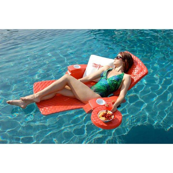 Texas Recreation 6400026 Super Soft Adjustable Recliner Foam Pool Float Bahama Blue