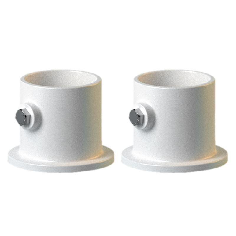 Perma-Cast  1.9 DECK LADDER FLANGE 2 SET PERMACAST WHITE ALUMINUM