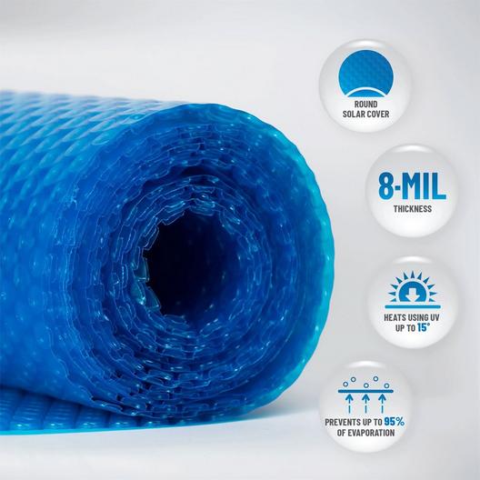 Blue Wave  8 mil Round 12 ft SolarMax Blanket
