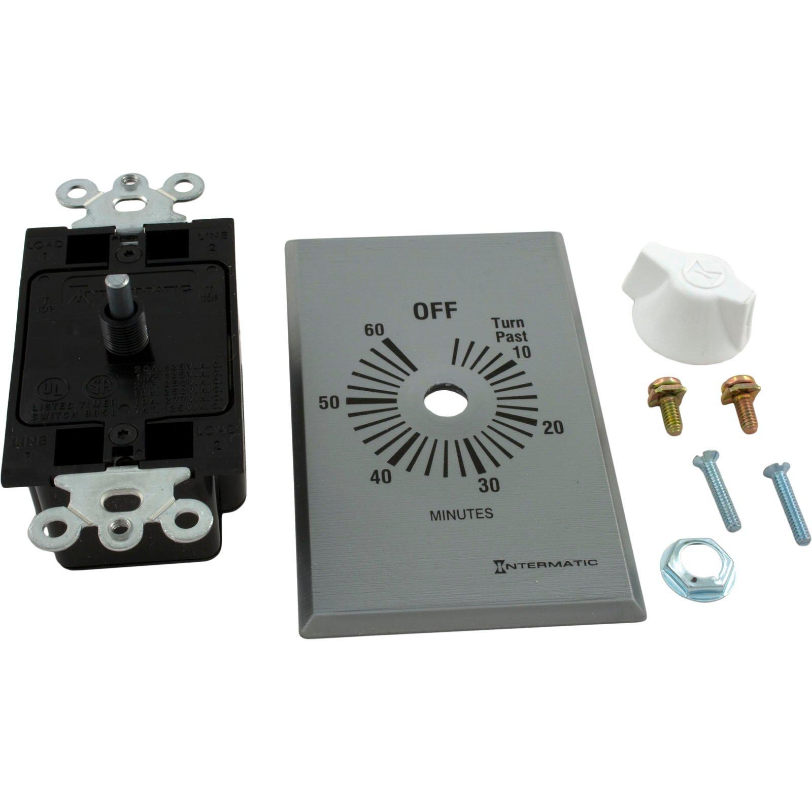 Timer, Intermatic, SPST, Wound, 60min, 20A