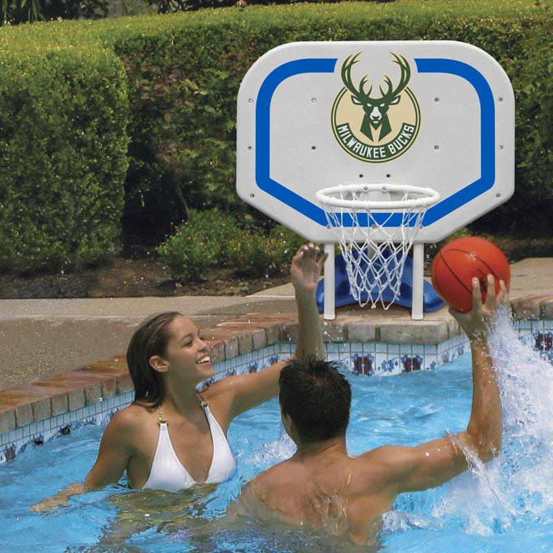 Poolmaster  Milwaukee Bucks NBA Pro Rebounder Poolside Basketball Game