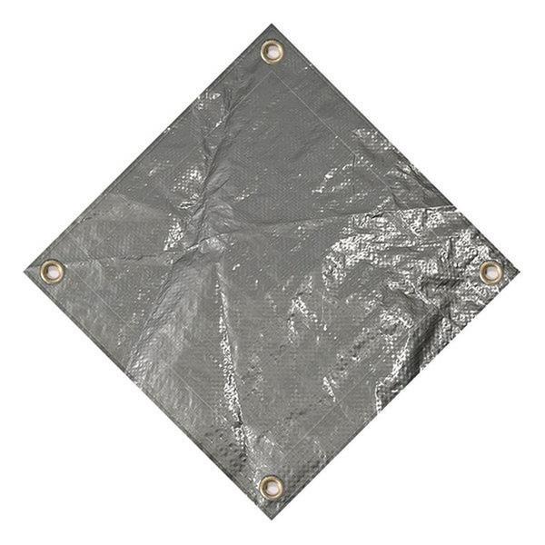 Pro 16' x 32' Rectangle Winter Pool Cover with Right Hand Step, 15-Year Warranty, Silver