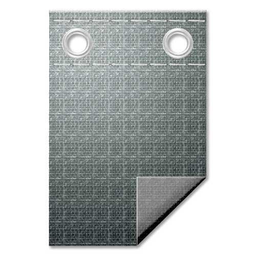 Pro 16' x 32' Rectangle Winter Pool Cover with Right Hand Step, 15-Year Warranty, Silver