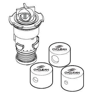 Paramount  Cyclean Automatic In-Floor Pool Cleaner System Nozzle with Caps Black