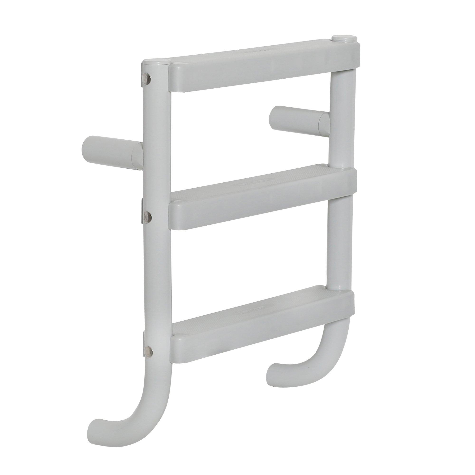 Saftron  7 x 26 Wall Mounted 3 Step Split Ladder Gray