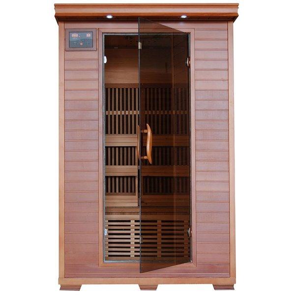 Heatwave  2-Person Cedar Deluxe Sauna with Carbon Heaters