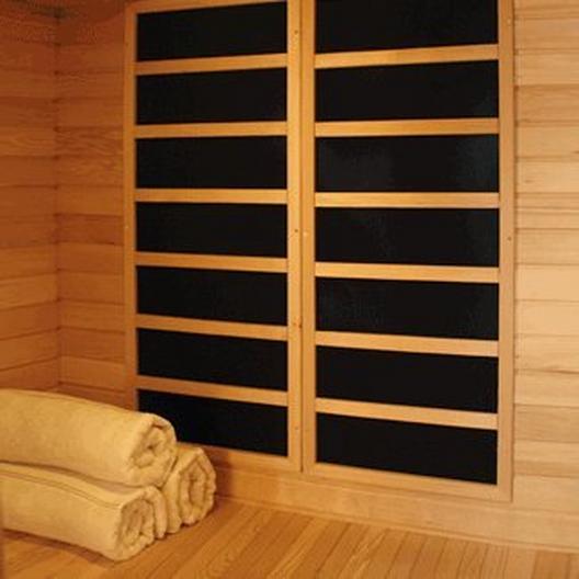 Heatwave  4-Person Hemlock Corner Infrared Sauna with Carbon Heaters