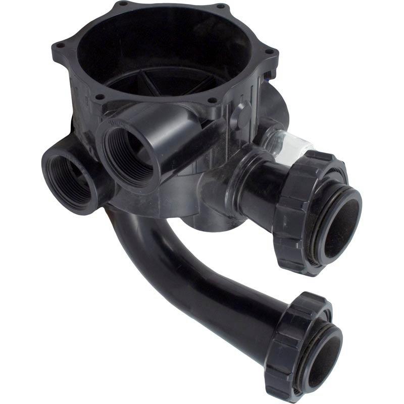 Hayward - Valve body, inc. sight glass & gasket, filter tank pipes w/locknuts for Pro Series