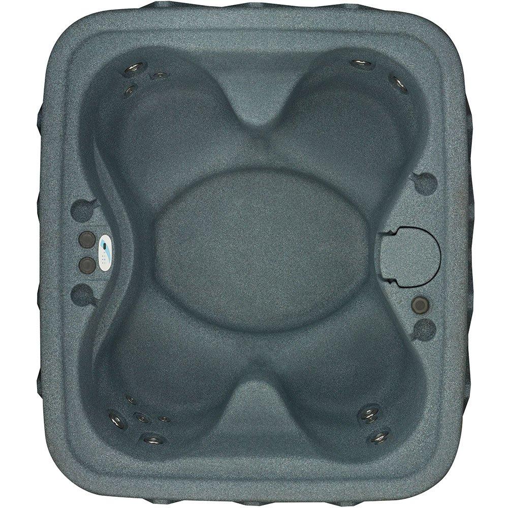 Aquarest  4-Person Spa with Ozone Heater 14 Stainless Steel Jets and LED Waterfall  BrownStone