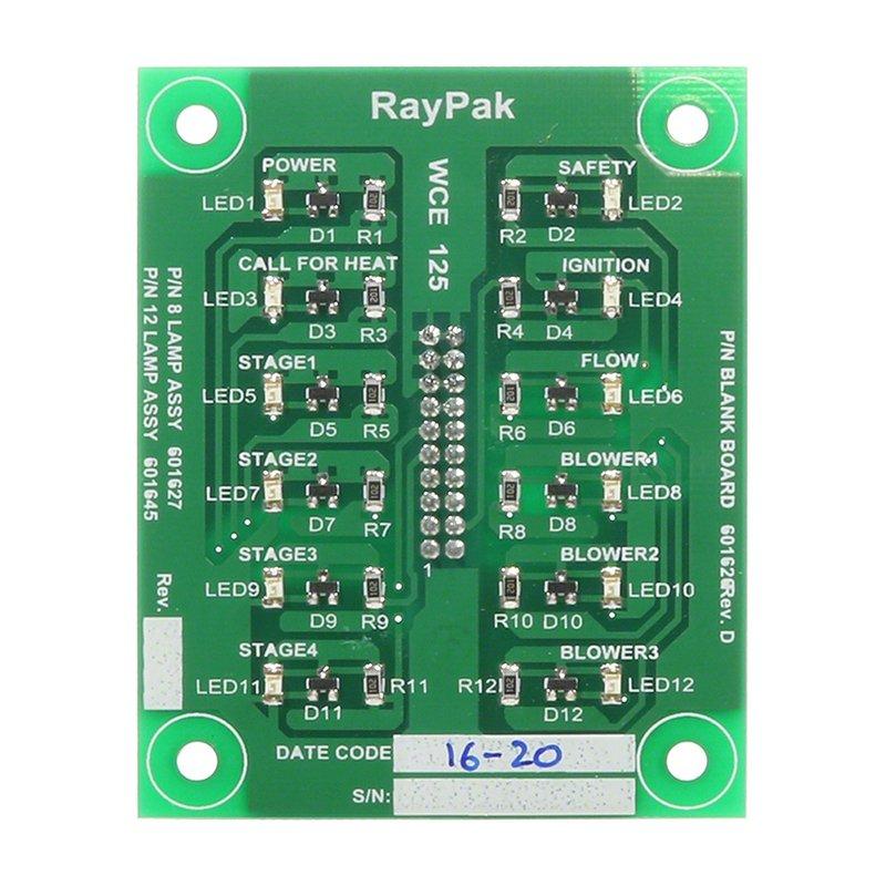 Raypak  Printed Circuit Board Status Lights
