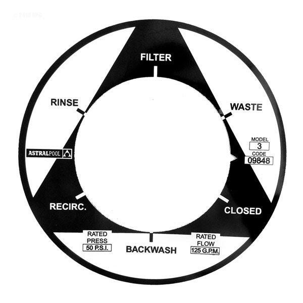 Astralpool  Lid Label Mpv 30795