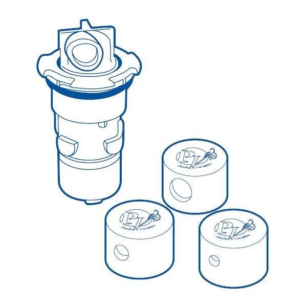 PV3 Automatic In-Floor Cleaning and Circulating System Nozzle with Cap, Light Blue