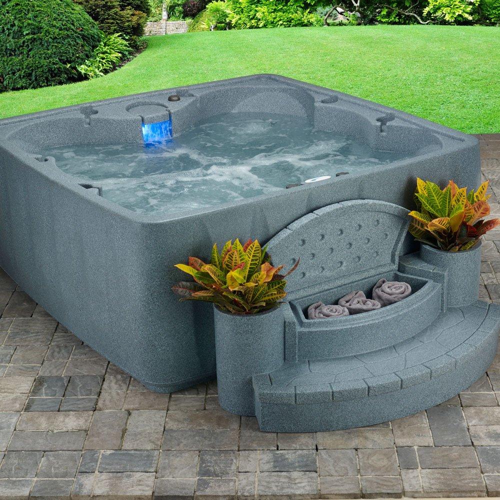 Aquarest 6-Person Spa with Ozone Heater 19 Stainless Steel Jets and LED  Waterfall | Leslie's Pool Supplies