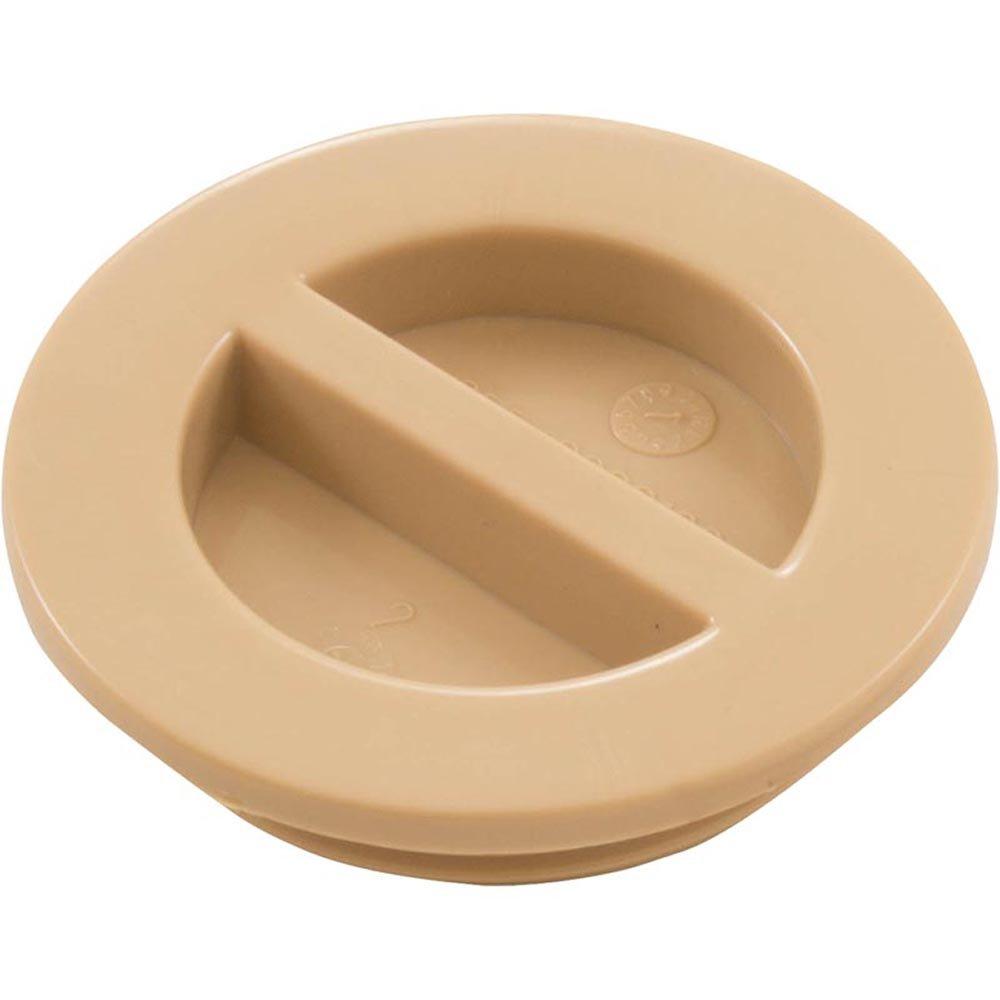 Volleyball Pole Holders Flush Plug 1-1/2" MPT with Gasket, Beige