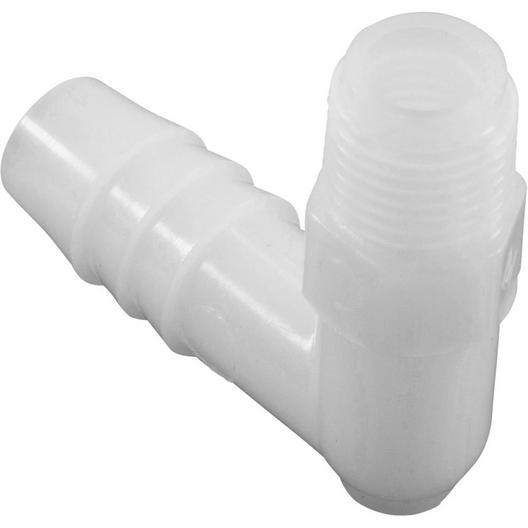 United States Plastic  Adapter Elbow 1/8 MPT x 3/8 Barb