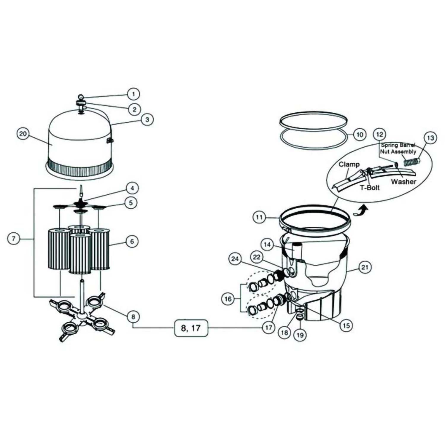 Clean & Clear Plus Cartridge Filter Parts