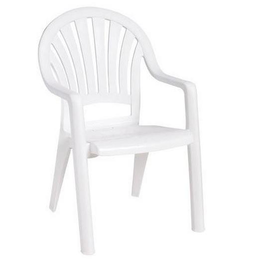 Grosfillex  Pacific Fanback Resin Chair White