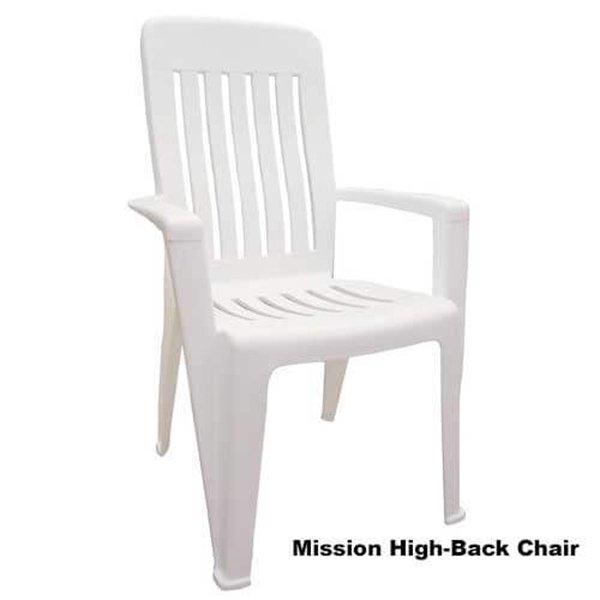 Mission High-Back Chair  White