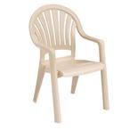 Grosfillex  Pacific Fanback Resin Chair Sandstone